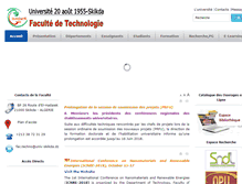 Tablet Screenshot of ftech.univ-skikda.dz